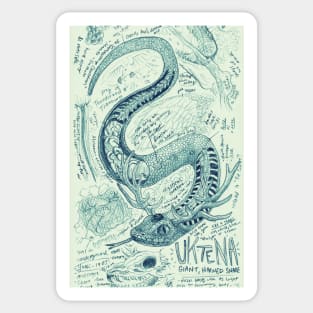 Uktena Horned Snake Sketch Study Sticker